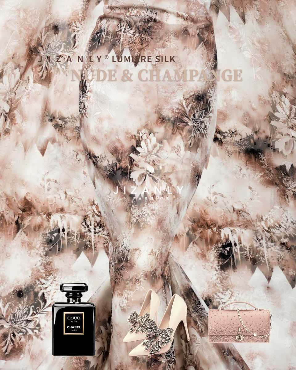 LUMIERE SILK CHAMPANGE AND NUDE