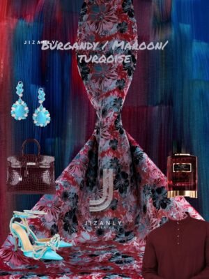 MAZAE BURGANDY TURQUOISE BLACK