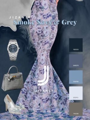 Khamsiah Smoke blue & Grey silver