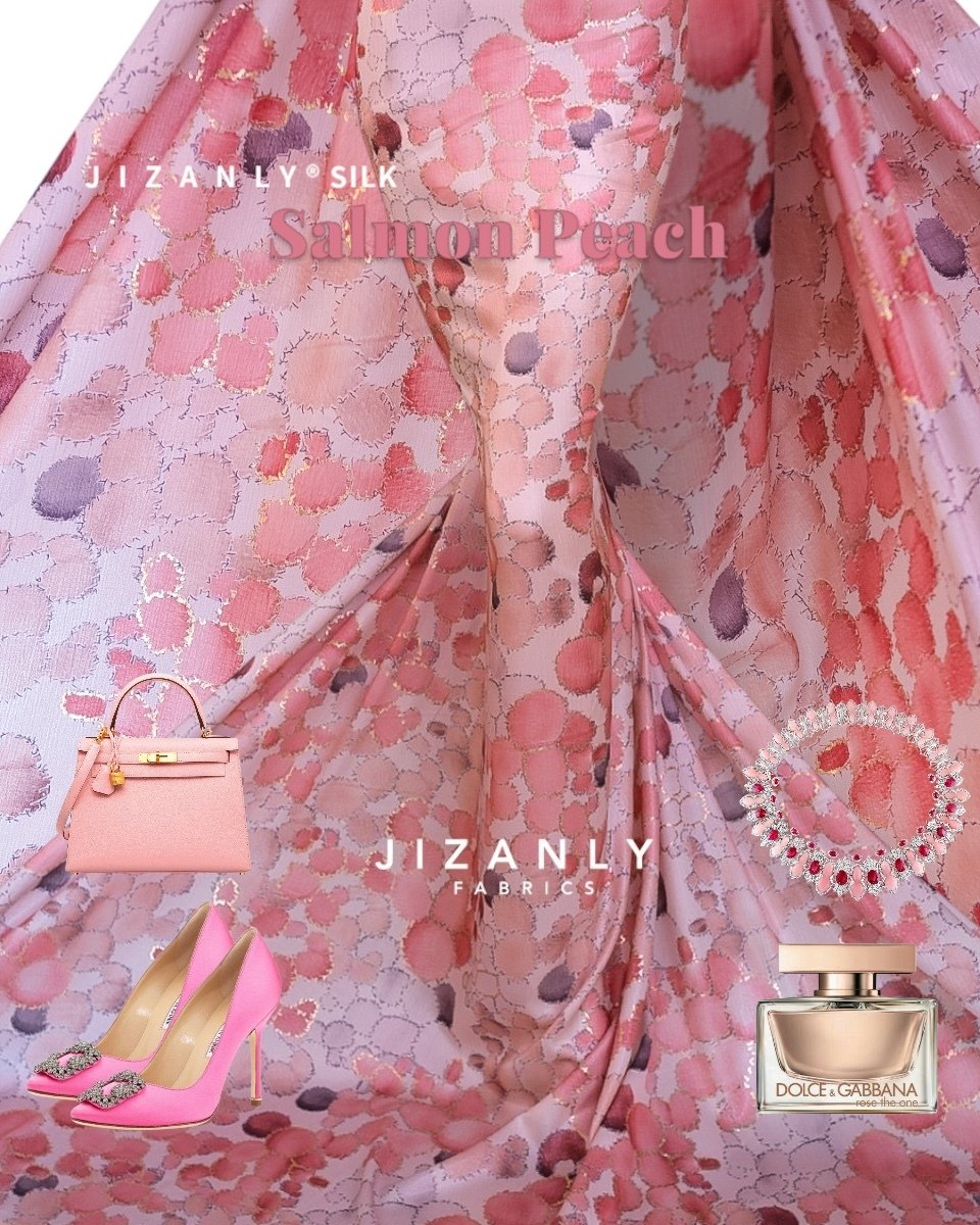 CASHMERE SILK BUBBLE : SALMON PINK shades