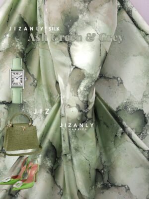 CASHMERE SILK IN ASH GREEN AND GREY