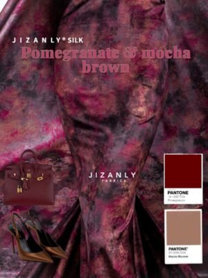 CASHMERE SILK POMEGRANATE AND BROWN