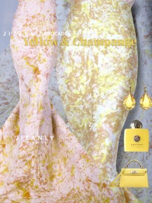 BROCADE YELLOW & CHAMPANGE