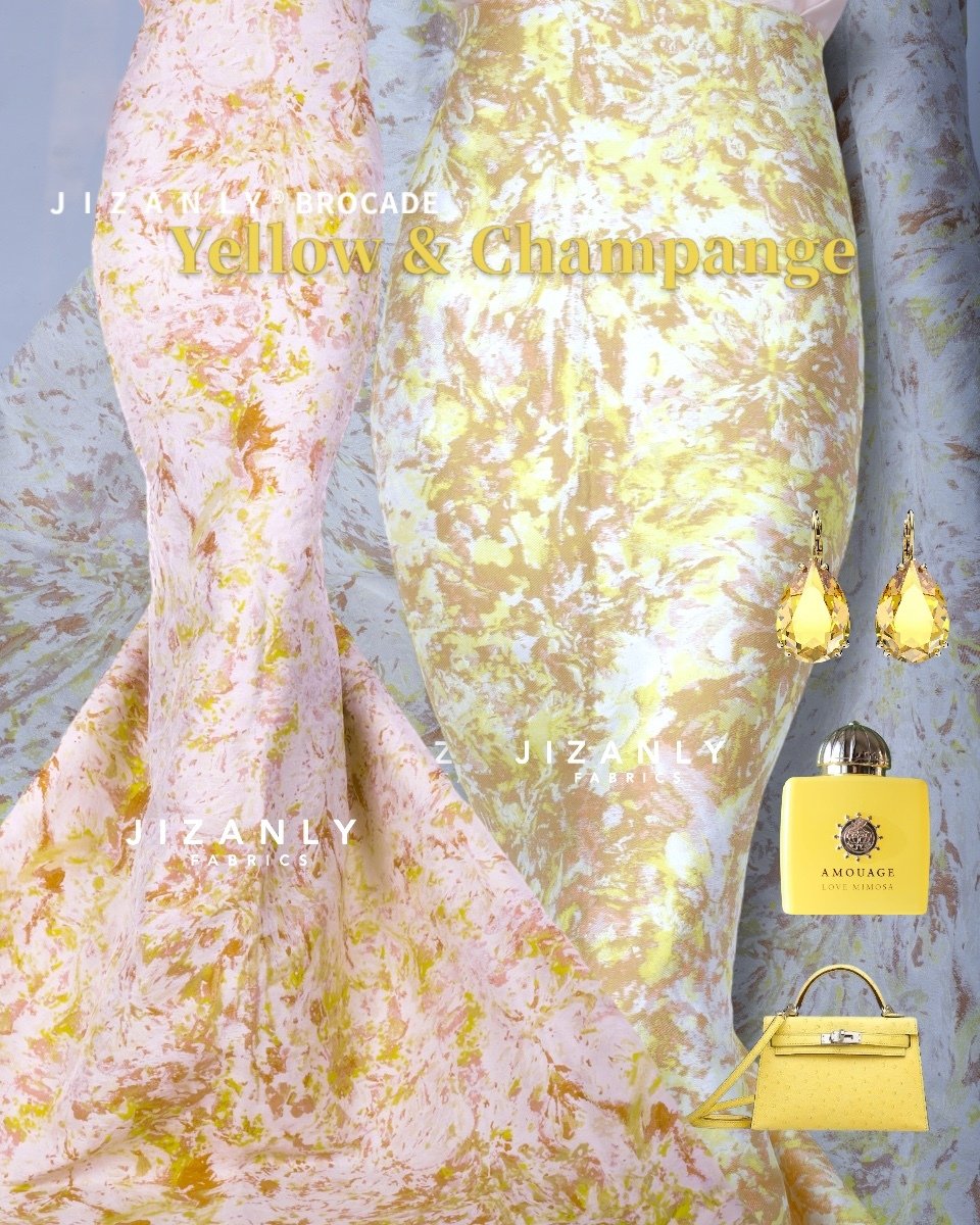 BROCADE YELLOW & CHAMPANGE