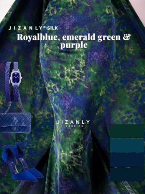 CASHMERE SILK ROYALBLUE AND EMERALD