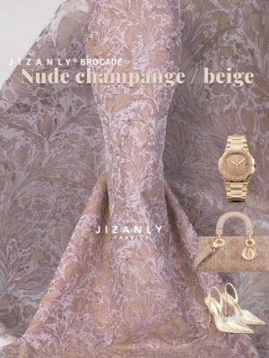 BROCADE LAMER NUDE CHAMPAGNE