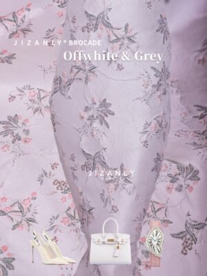 brocade offwhite and grey