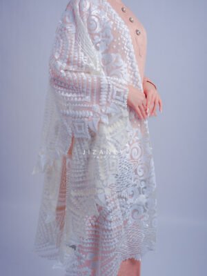 SELENDANG SISI OFFWHITE SEQUINS