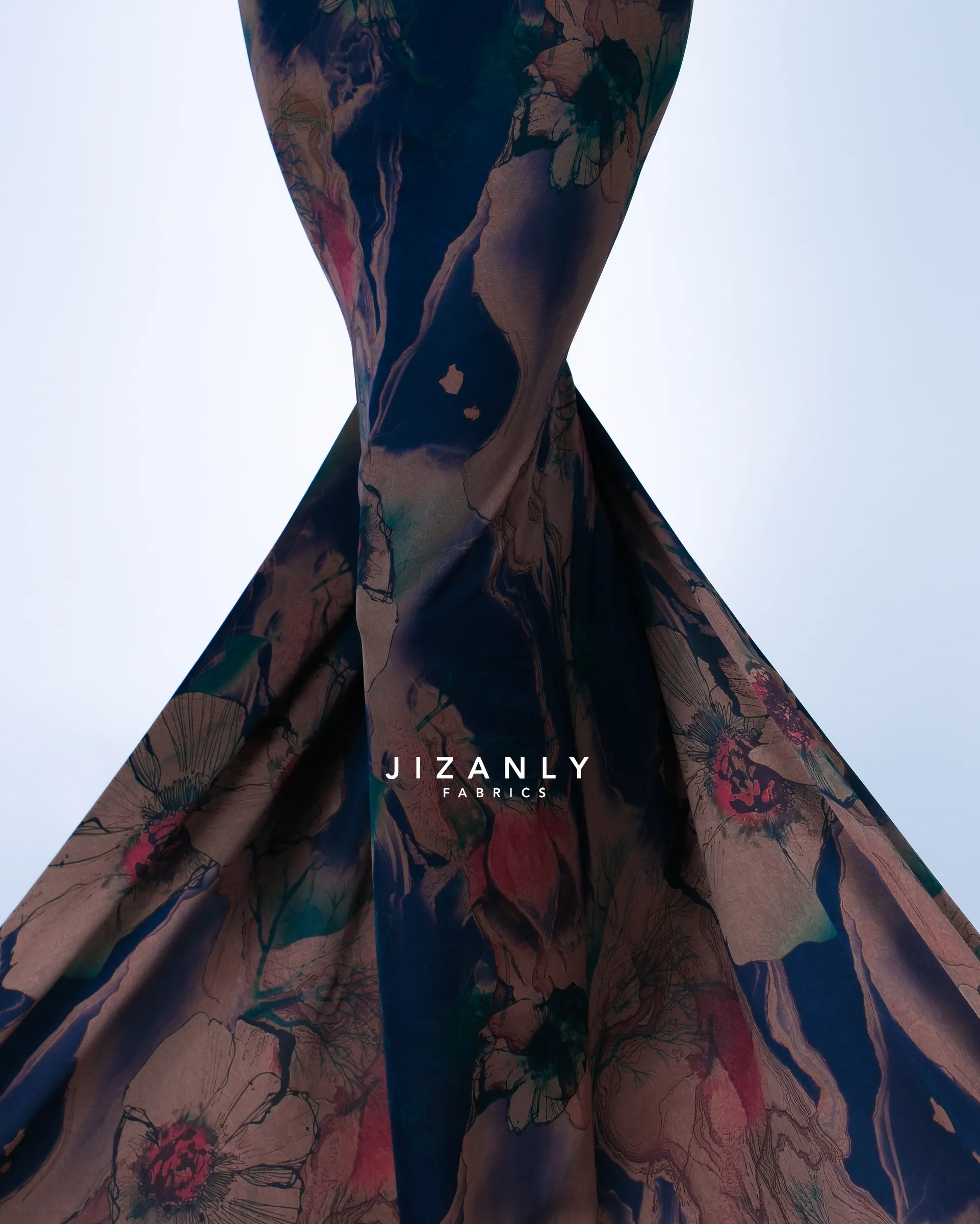 CASHMERE SILK NAVY AND RICHBROWN - Image 2