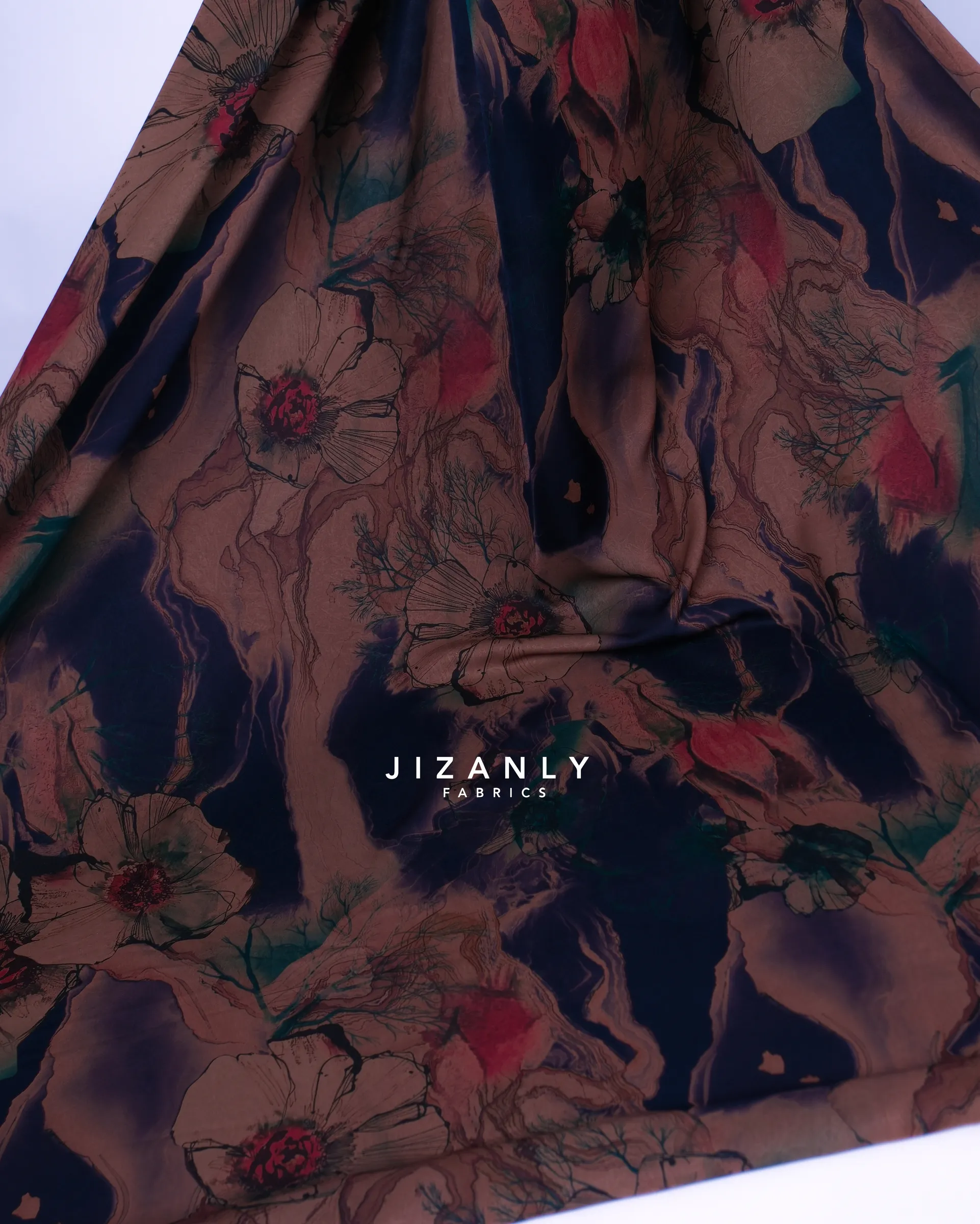 CASHMERE SILK NAVY AND RICHBROWN - Image 4