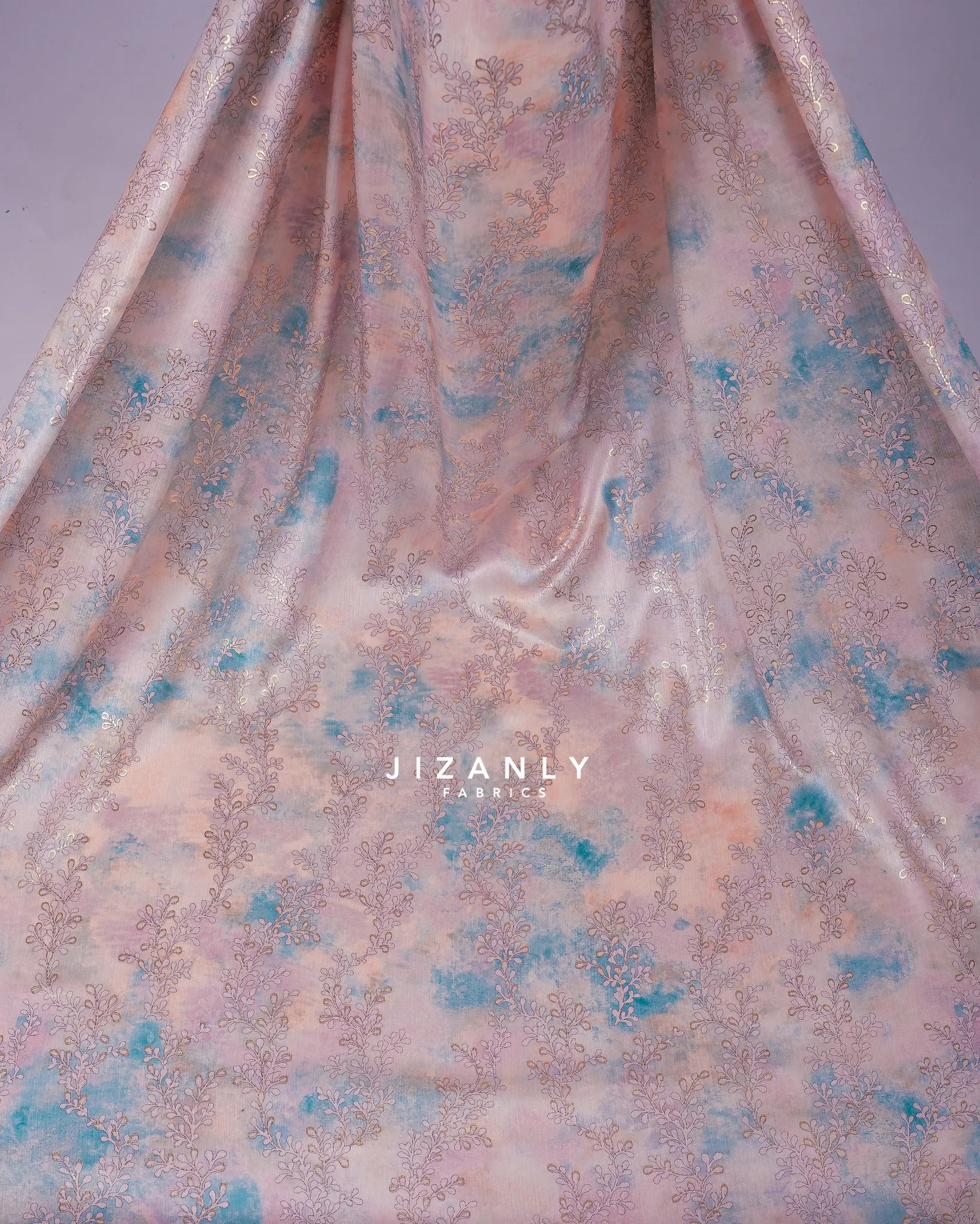 CASHMERE SILK TEAL + grey - Image 4