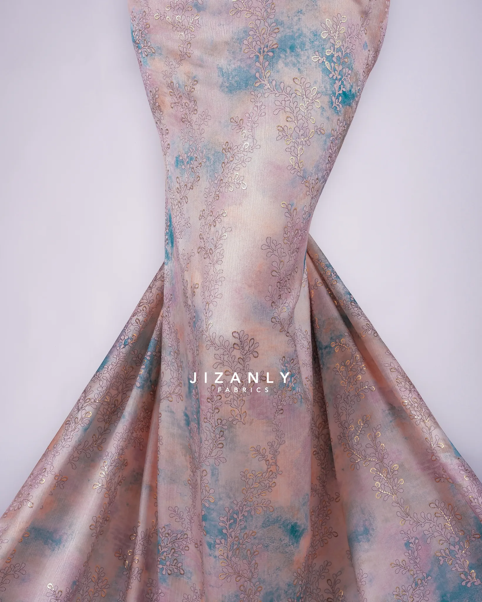 CASHMERE SILK TEAL + grey - Image 3
