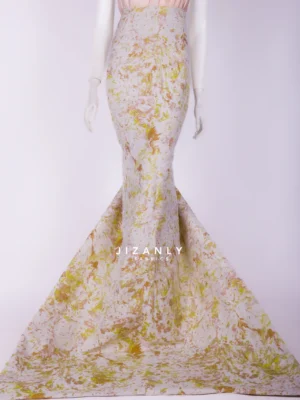 BROCADE YELLOW & CHAMPANGE