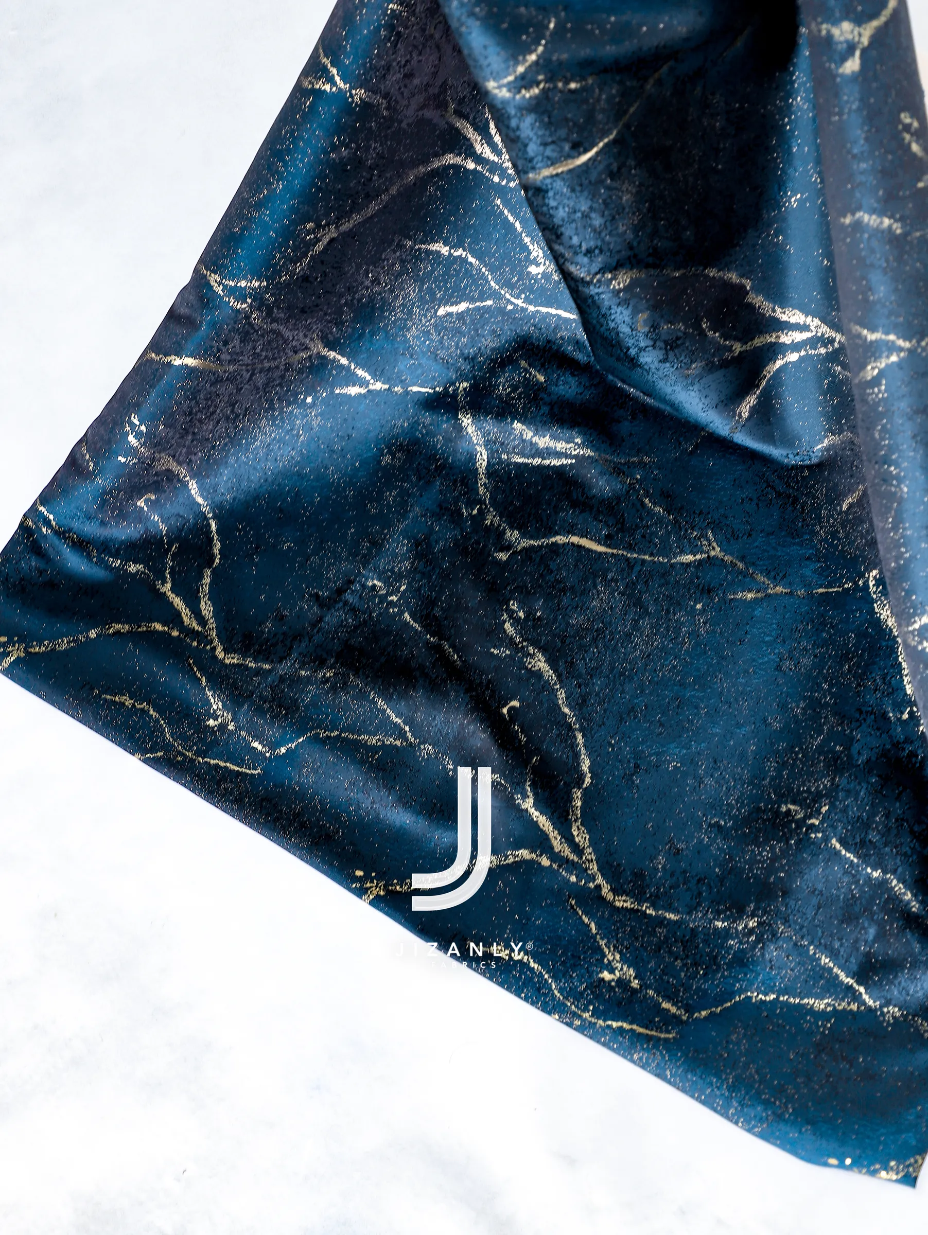 Brocade Lamer Ash Blue & Rosegold - Image 3
