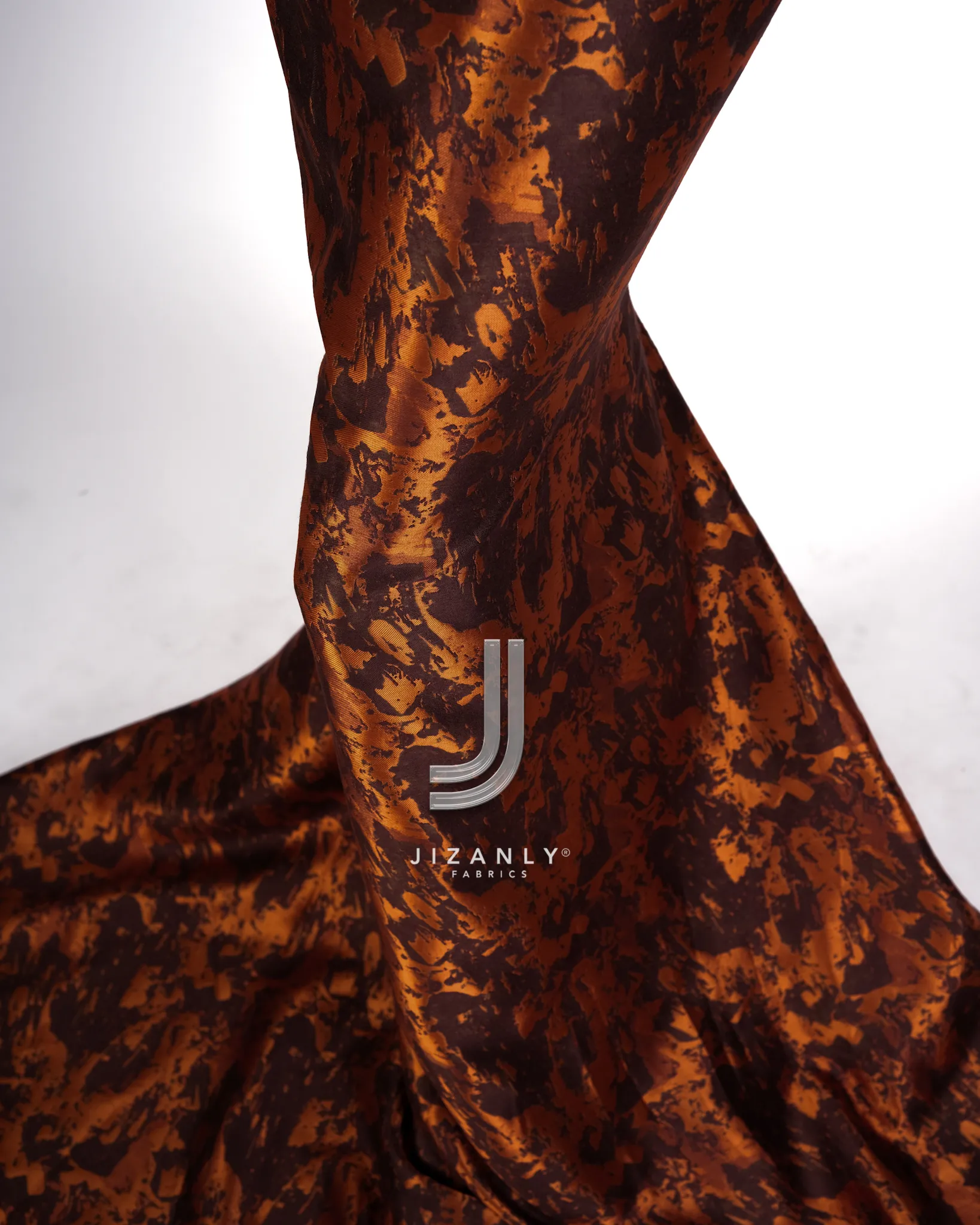 Brocade zaina warm brown orange - Image 5