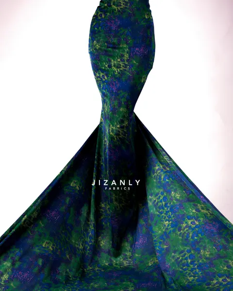 CASHMERE SILK ROYALBLUE AND EMERALD - Image 3