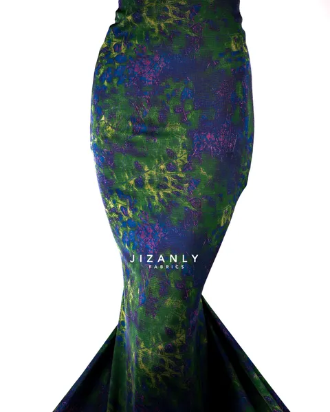 CASHMERE SILK ROYALBLUE AND EMERALD - Image 4