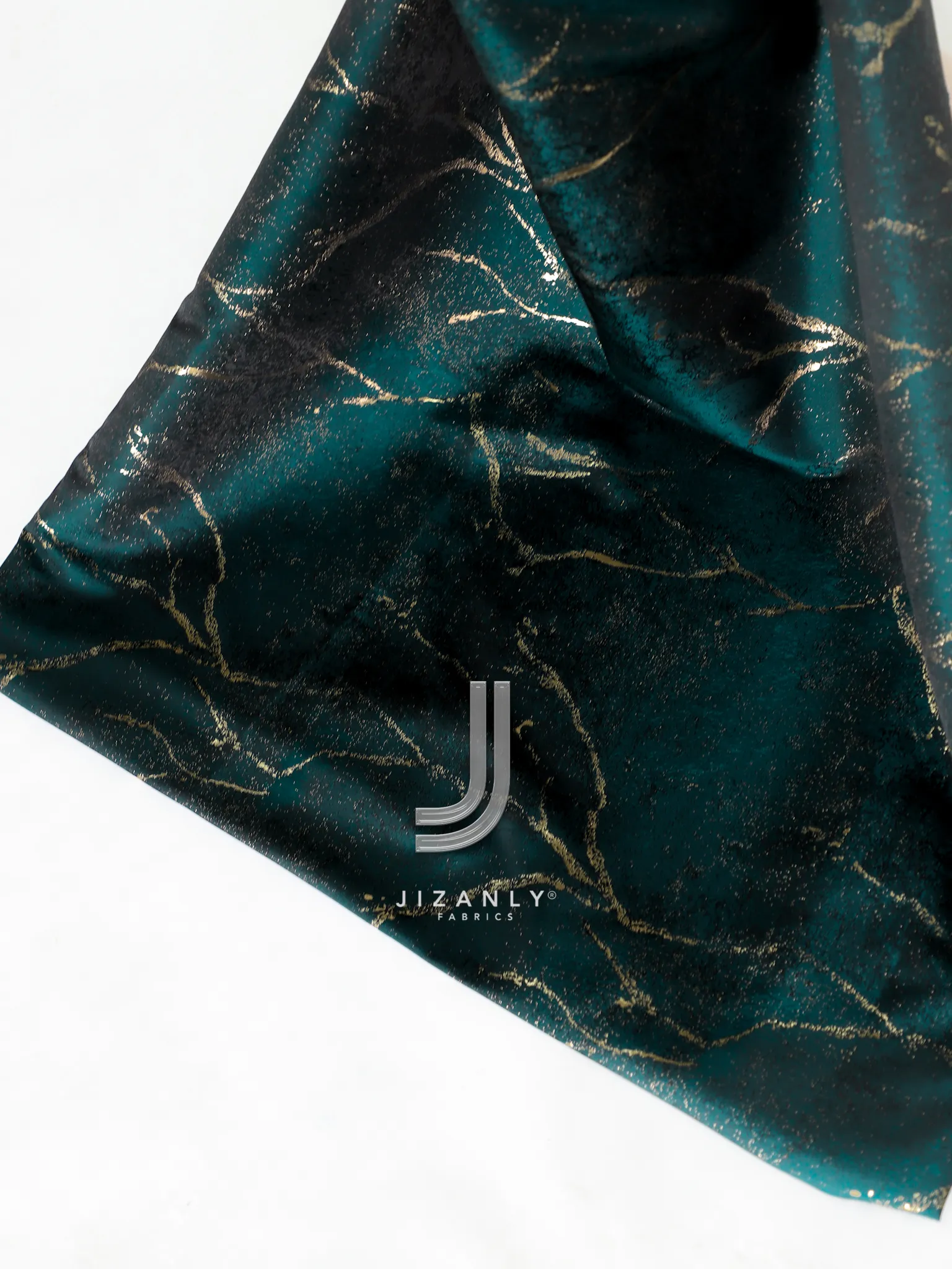 Brocade lamer emerald gold - Image 4