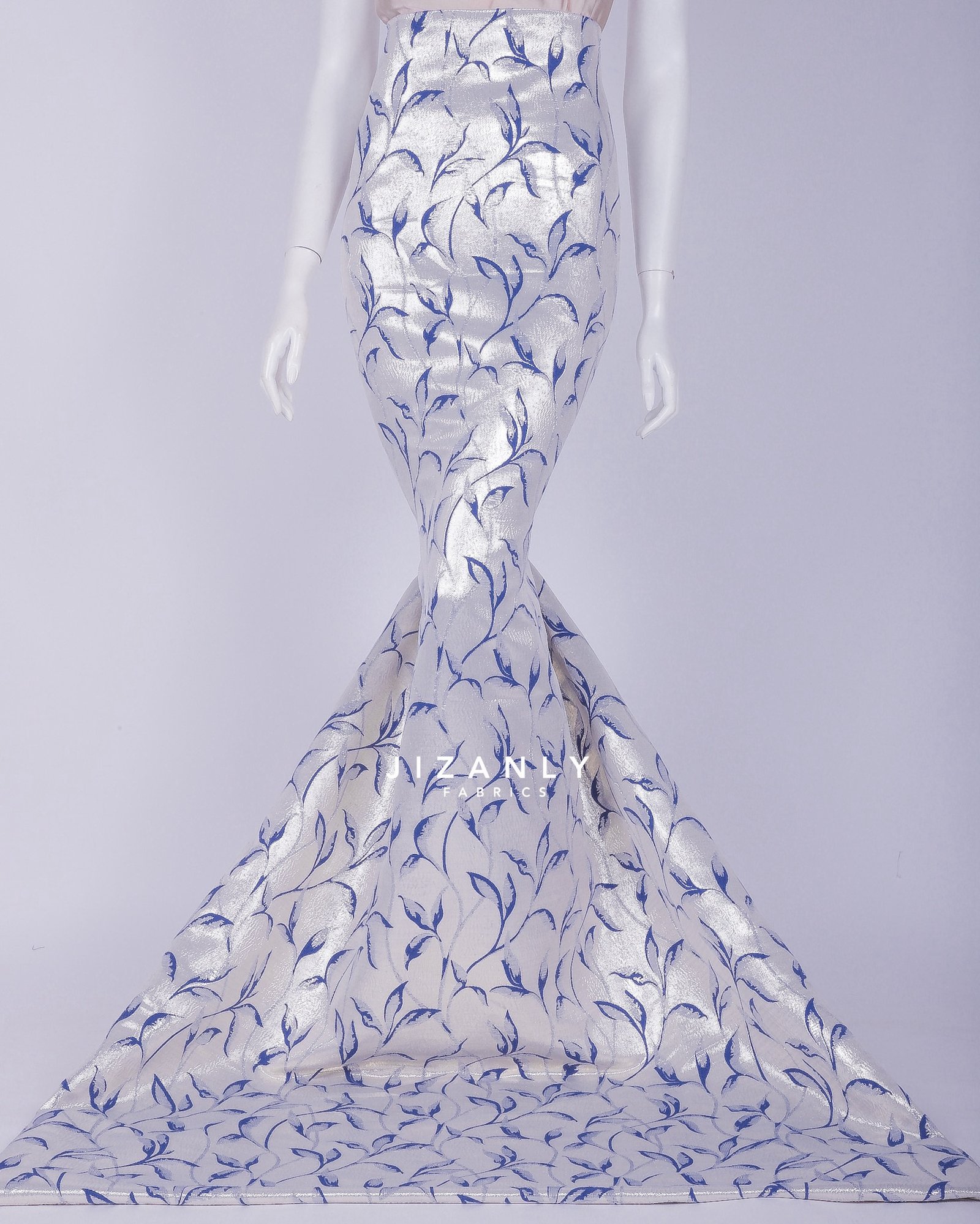 BROCADE ASHBLUE & LIGHT GREY - Image 4