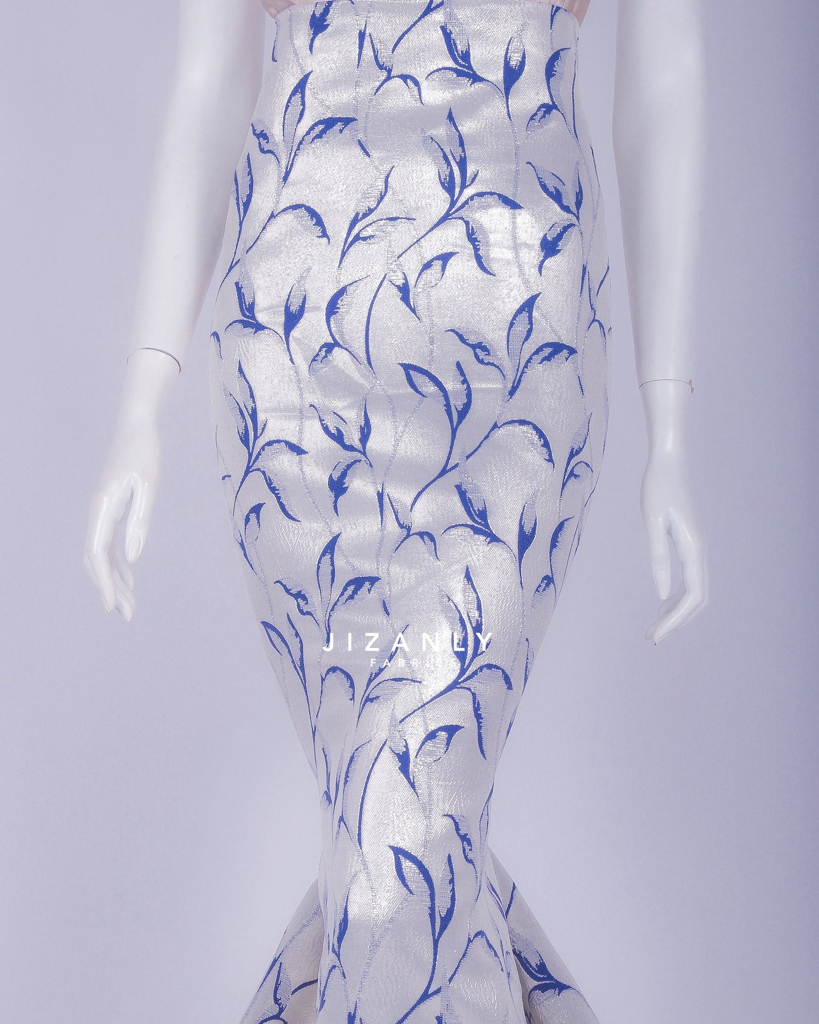 BROCADE ASHBLUE & LIGHT GREY - Image 5