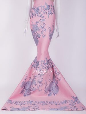 BROCADE BLUSH ROSE AND SILVER GREY