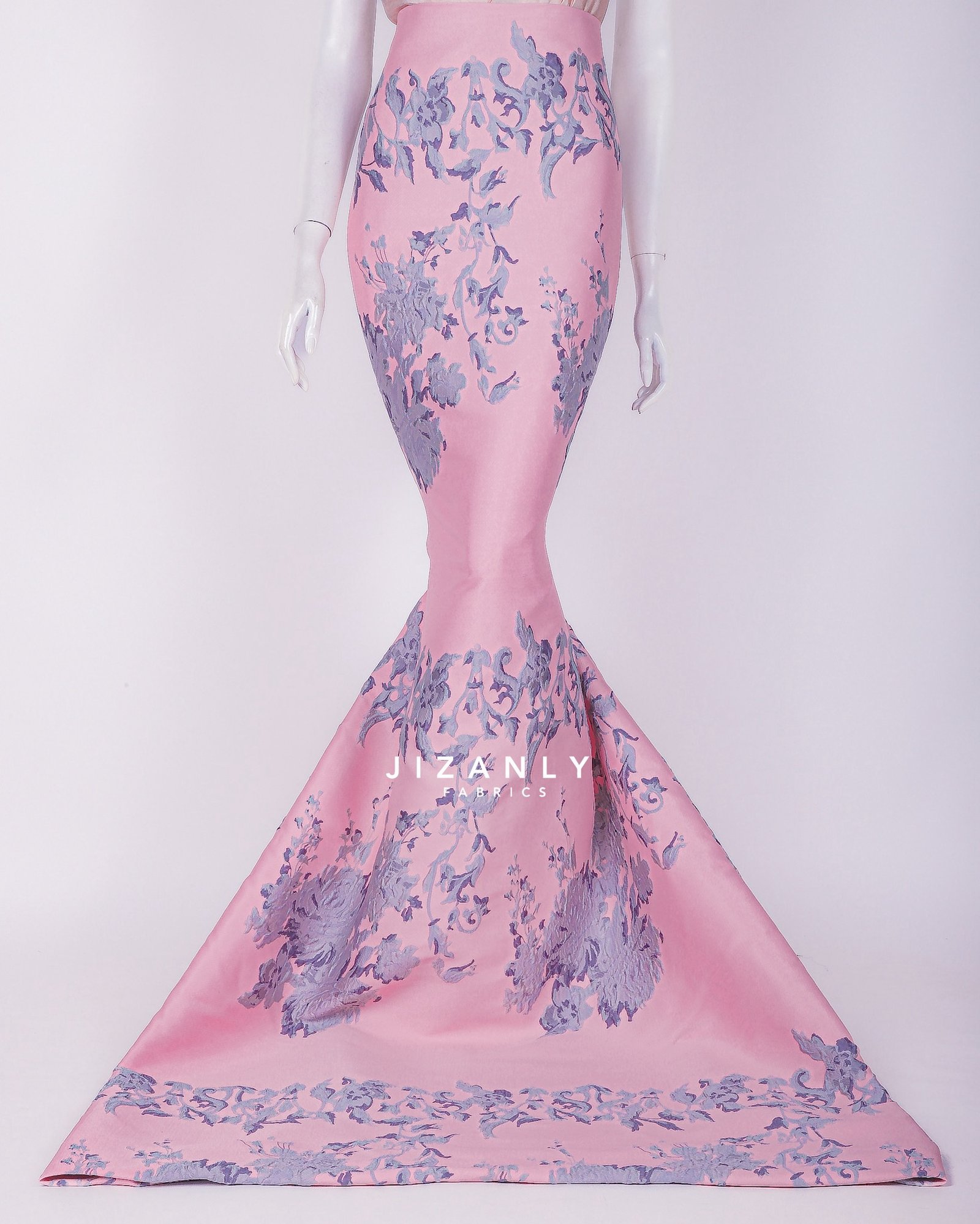 BROCADE BLUSH ROSE AND SILVER GREY - Image 2