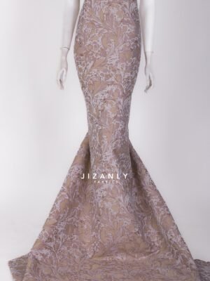 BROCADE LAMER NUDE CHAMPAGNE