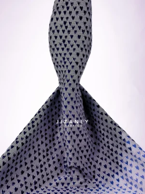 BROCADE LOVE NAVYBLUE & SILVER
