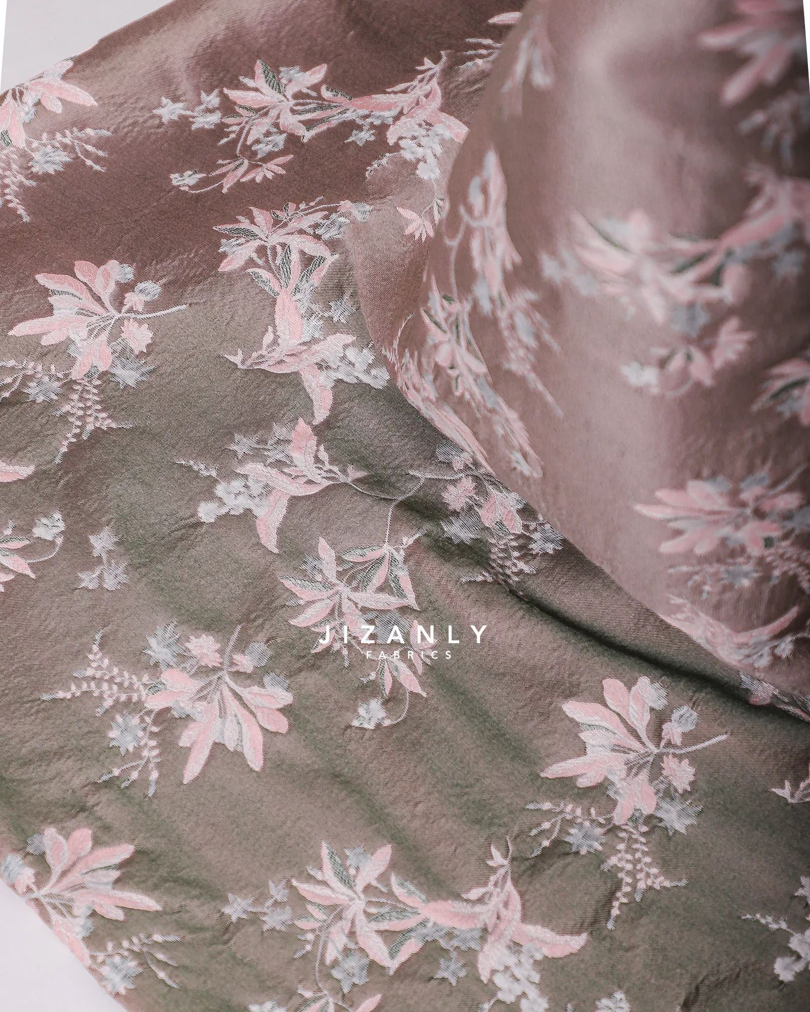 brocade offwhite and grey - Image 6